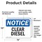Signmission Clear Diesel OSHA Notice Sign, Vinyl Decal, 14in W x 10in L, 2PK OS-2PACK-NS-D-1014-L-10658 - alternate 5